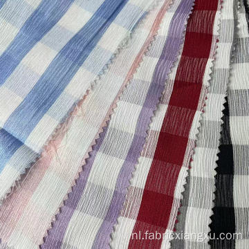 polyester garen geverfd geweven controle stevel shirt stof
